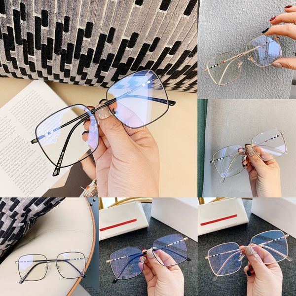 

square frame creative metal paint plain color legs myopia frame for men and myopia glasses glasses women, Silver