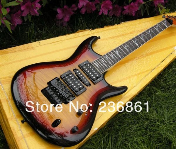 

Горячий оптовый магазин 6 строк IBZ JEM Pretige V Sunburst электрогитара бесплатная доставка