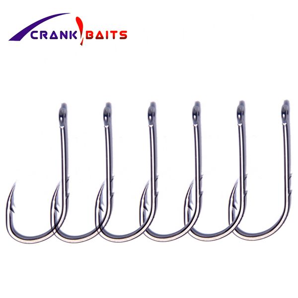 

100pcs/lot fishing hooks 6-1# high carbon steel jig big hook bait fishing accessories holder fish hook set barbed carp yb8086