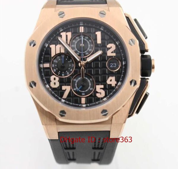 

wholesale new watch men royla oak offshore watch sports quartz chronograph rubber belts gold watch men dress watches, Slivery;brown