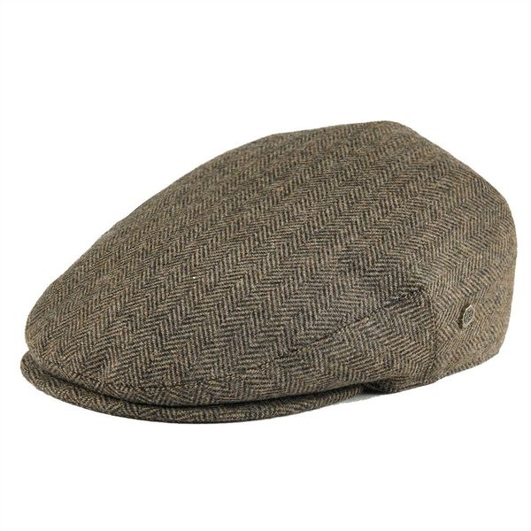 

voboom wool tweed herringbone flat cap newsboy caps men women beret classic cabbie driver hat golf hunting ivy hats 200, Blue;gray