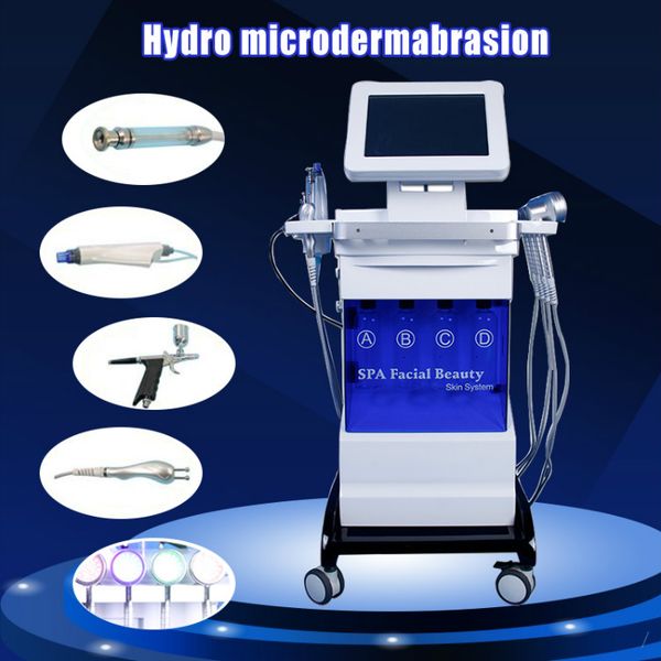 

5 in 1 skin microdermabrasion diamond hydra facial exfoliation and water jet beauty aqua hydraulic mask machine hydra skin grinding head exf