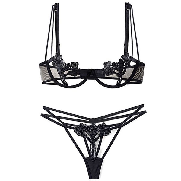 

французский sexy hollow вышивки perspective супер push up pop up bra temptation вкус нижнее белье ультратонкие бюстгальтеры стринги белье ус, Red;black