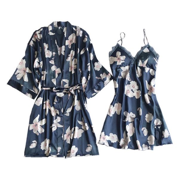 

fashion women pajamas underwear robe lingerie sling nightgown sleepwear set summer chiifon dress set 40al30, Black;red