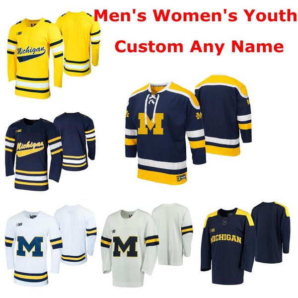 

ncaa michigan wolverines college ice hockey jerseys mens tony calderone jersey luke martin jack becker sam piazza van wyhe custom stitched, Black;red