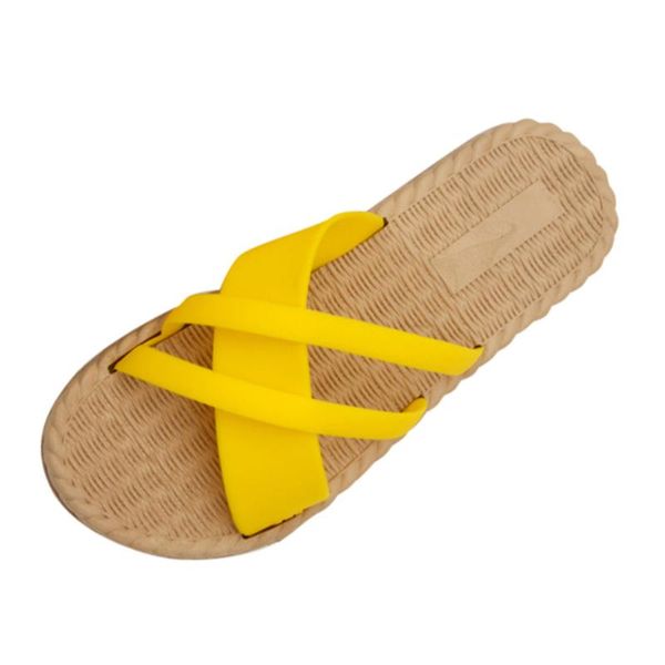 

sagace summer slippers women shoes beach round toe flat indoor & outdoor sandals beach non-slip shoes zapatos de mujer, Black