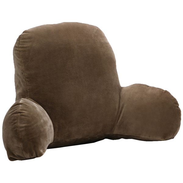 

pillow back cushion with arm support bed reading rest waist chair car seat sofa rest lumbar cushion cotton linen plush fabric