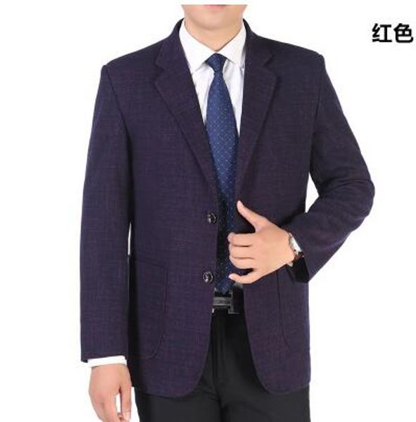 

middle-aged jacket men casual blazer spring autumn masculino slim fit casaco jaqueta masculina coats mens suit b272, White;black