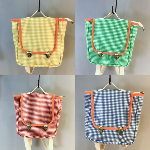 

fd8sc ins kindergarten schoolbag cute plaid versatile baby simple portable children's ins kindergarten schoolbag cute plaid versatile b