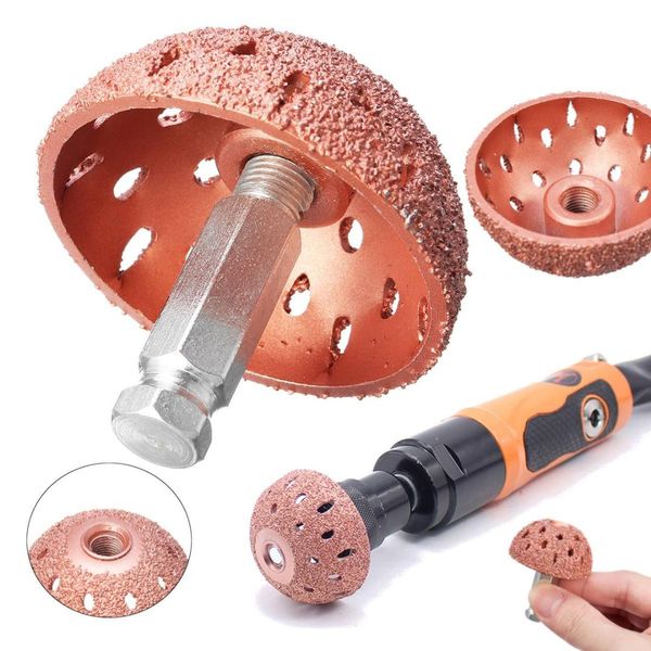 

40 grit 42/55mm car tire repair grinding head rotary tools coarse buffing wheel linking rod metalworking abrasive tools kit