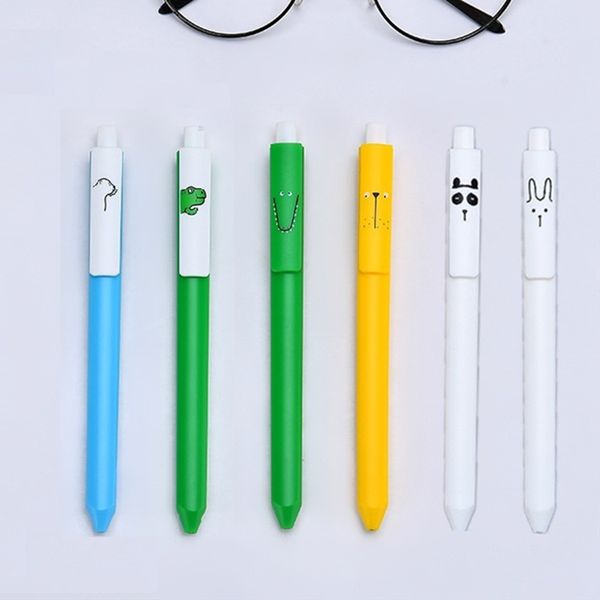 

3pcs animal family gel pen 0.5mm crocodile panda dinosaur black color pens stationery office school supplies canetas eb864