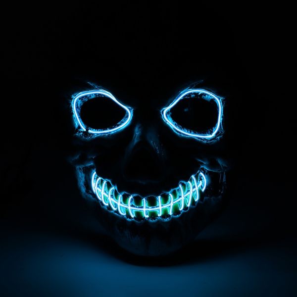 

halloween mask led light up party masks light up horror glow in dark masque v for vendetta neon masks cosplay party cospl