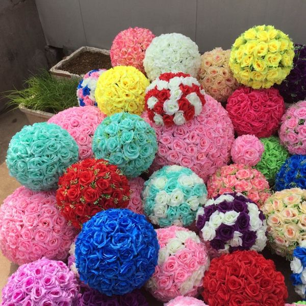 

12 дюймов свадебный шелковый цветок бал искусственный роза мяч цветок для партии главная сад украшения рынка xd20212