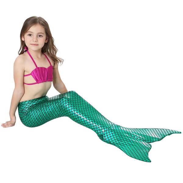 

girls swimsuit girls 3 pieces sets swim clothes girl bathing suit kids little mermaid cosplay swimwear children swimming suits
