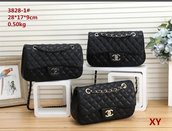

new classic elegant and versatile simple ladies classic all-match elegant leather handbag women's shoulder bag chain bag