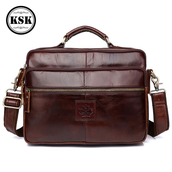 

men's shoulder bag genuine leather bag office bags for men briefcase luxury handbag 2019 fashion messenger bags for men ksk