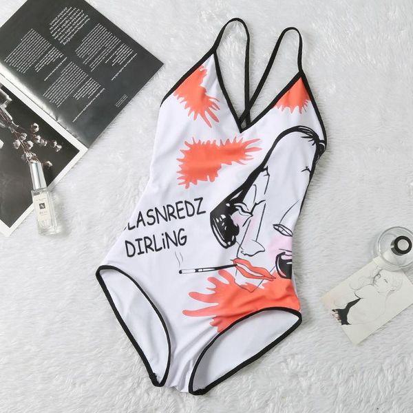 

ss20 new arrival d2 designer swimsuit summer beach bikini swimwear for women size s-xl 004, White;black