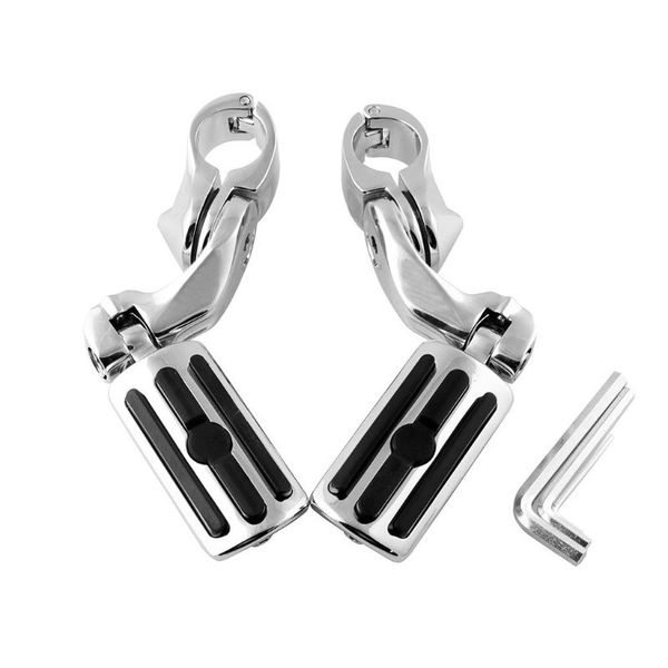 

adjustable motorcycle pedal highway foot pegs peg 1 1/4" 32mm aperture long pats