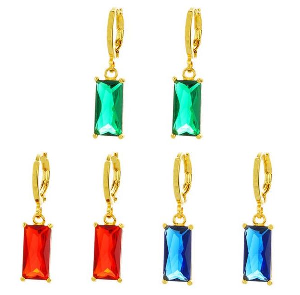 boucles d'oreilles pendantes zircon bleu boucles d'oreilles pendantes zircon bleu