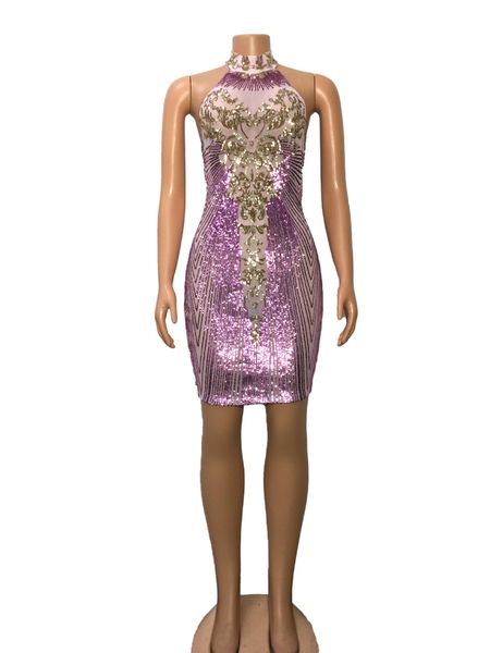 

european and american womens backless dress stand sequined tight skirt, White;black