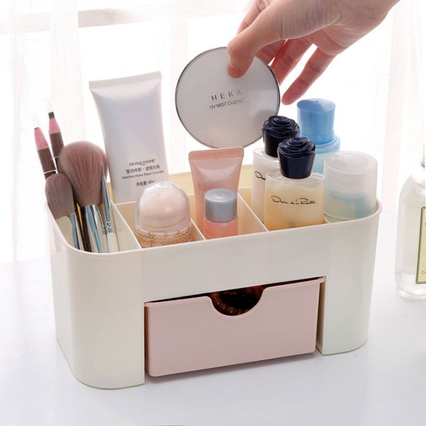 

plastic drawer type cosmetics storage box desklipstick makeup brush organizers office supplies finishing box mx12271647