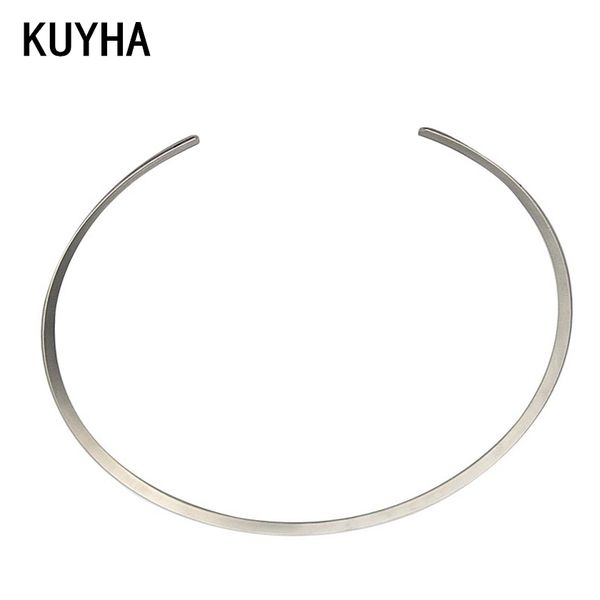 

big circle choker necklace jewelry european style simple round choker statement jewelry for women ladies, Silver