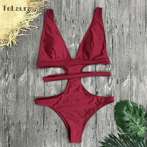 

2020 sexy бинты one piece купальники женщины купальники твердая monokini проложенный плавать костюм комбинезон купальный костюм cut out пляж, White;black