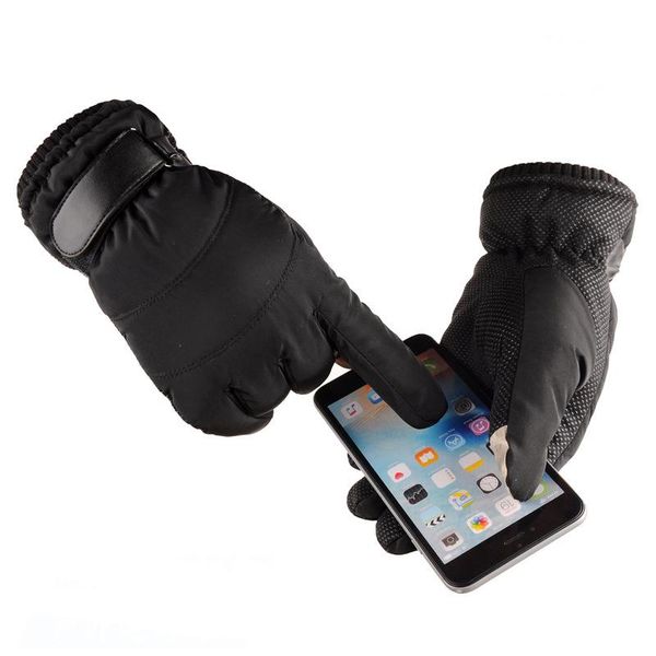 

1 pair adults full fingers gloves wind-proof warm-keeping gloves for outdoor skiing touch screen cold finger