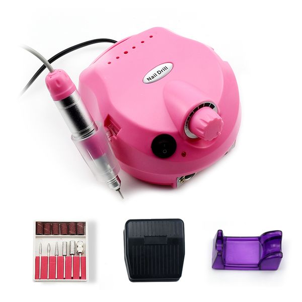 

est electric nail drill machine nail drill polisher 35000 rpm polishing deviice nail art equipment ing, Silver