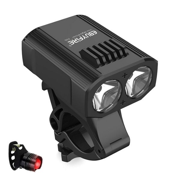 

mini bicycle light 2 led 5 mode 2000mah usb rechargeable cycling bike front lamp rear taillights camping led