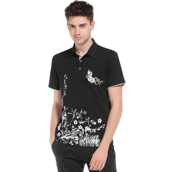 

новый стиль мужской дизайн коммерческий ветер тип летнее время с коротким рукавом поло чистые цвета повседневный лацкан, White;black