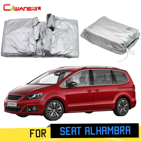 

cawanerl for seat alhambra 2011-2019 full car cover mpv sun anti-uv rain snow scratch protection cover with anti-theft lock
