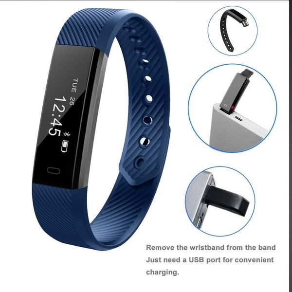 

smart fitness sports watch with alarm clock pedometer bluetooth call message reminder anti-lost watch for ios android, Slivery;brown