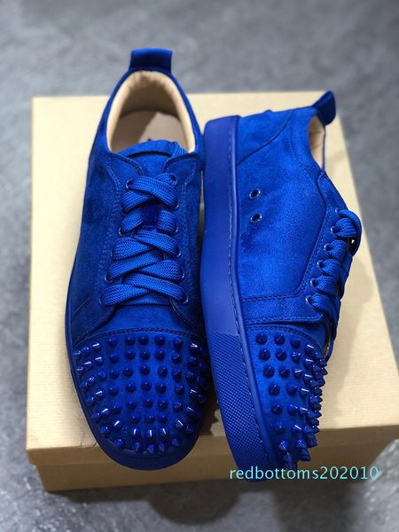 

fashion luxury designer sneakers red bottom shoe low cut suede spike mens designer for party wedding crystal leather sneakers size 13 r10, Black