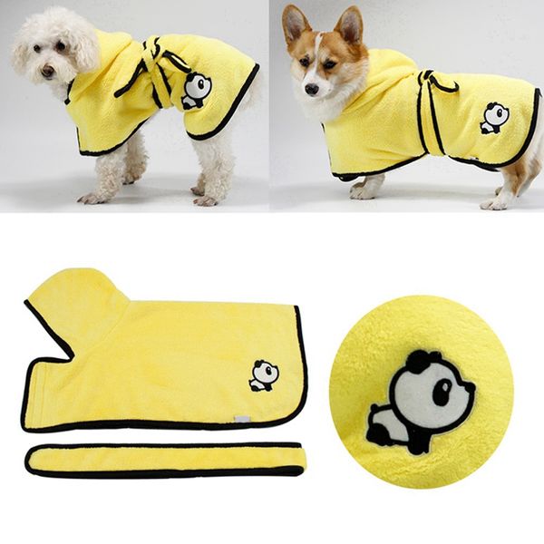 

dog cat puppy pet towel microfiber strong absorbing water towel bath goods pets towel dry hair supplies dog towels yellow