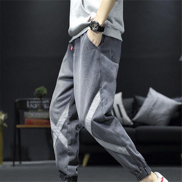 

men's jeans man's vintage spring korean harajuku men clothing hip hop loose casual stylish streetwear maggie's walker pantalo, Blue