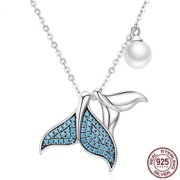 

mermaid tears necklace charm design pearl jewelry,marine fishtail necklace pendant,925 sterling silver jewelry ,fashion necklaces for women