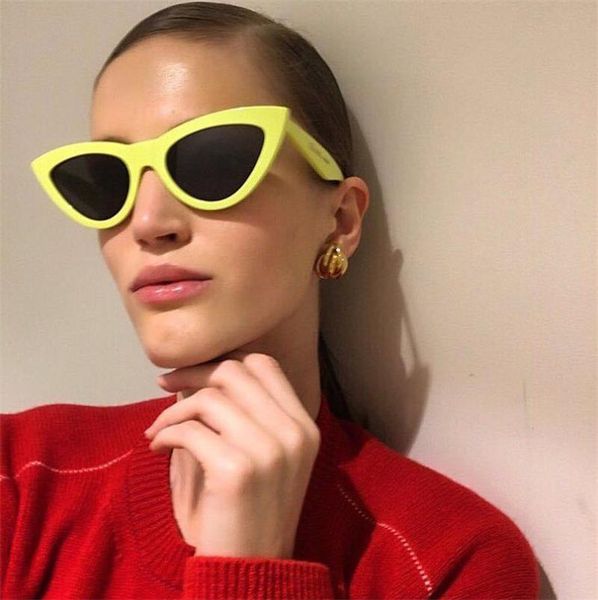 

vintage cat eye sunglasses women 2018 brand small sunglasses ladies retro mirror red glasses shades for women spectacles uv400, White;black