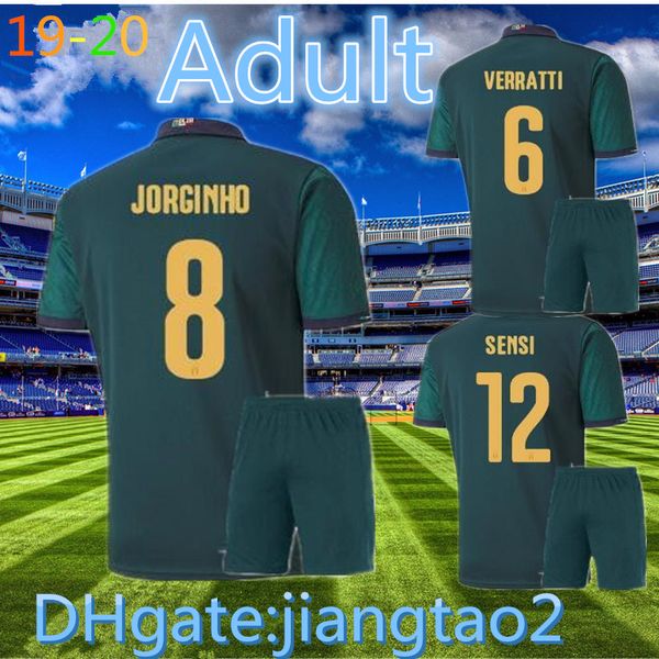 

2019 20kit italy 3rd european cup soccer jersey 19 20 dark green chiellini el shaarawy bonucci insigne bernardeschi football shirts, Black