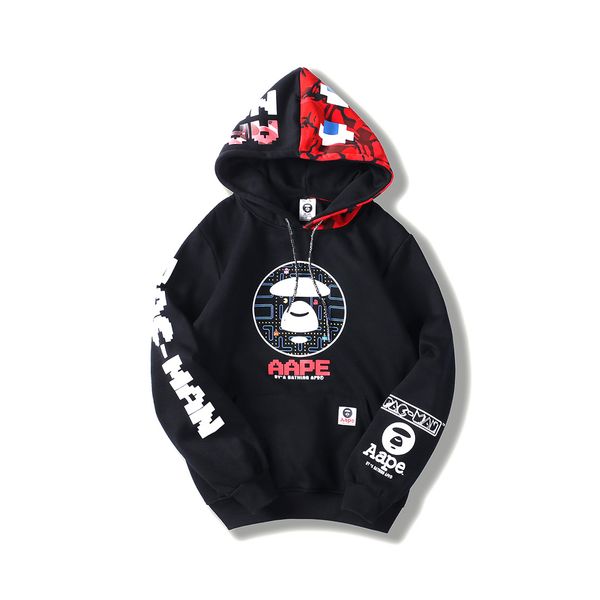 

мужчины толстовка мода tide дизайнера hoodie женщины дизайнер толстовка толстой бленда хлопок с длинным рукавом сыпучей осени зима пуловер s, Black