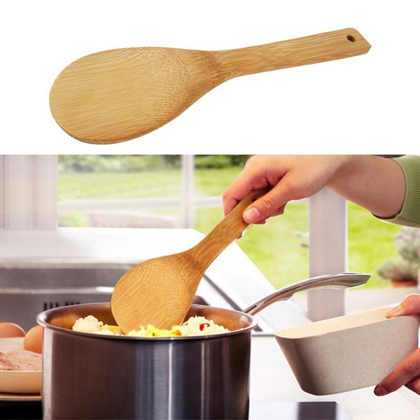 

Kitchen New Bamboo Spoon Spatula Wooden Utensils Cooking Spoon Tools Dinner Food Wok Shovels Supplies Portable #30