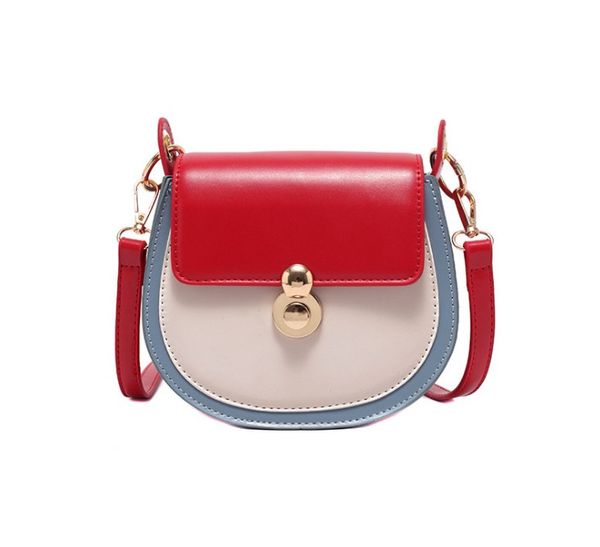 

pu leather contrast color crossbody bags for women 2020 fashion small shoulder bag female handbags and purses travel bags