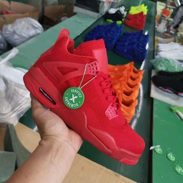 

fly 2020 knit university red 4 iv 4s volt men basketball shoes hyper royal total orange mens sports outdoor sneakers 7-13