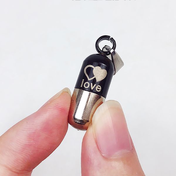 

anti-lost pet identity card dog cat id tags silver storage capsule address label tube holder identity card id tags collar