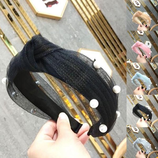 

оголовье леди сетки из бисера узел оголовье pure color hairband леди мода аксессуары для волос головной убор # yl5, Slivery;white