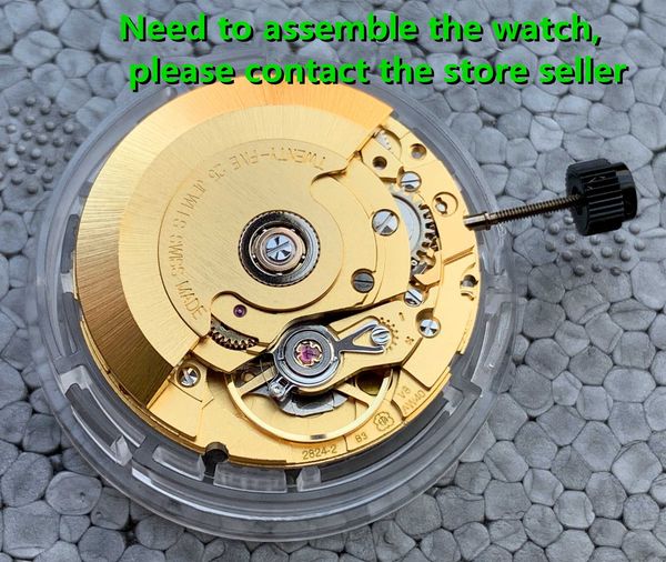 

the swiss original eta mechanical autoamtic movement 2824-2 watch movement date display fit for men's watch white 2824