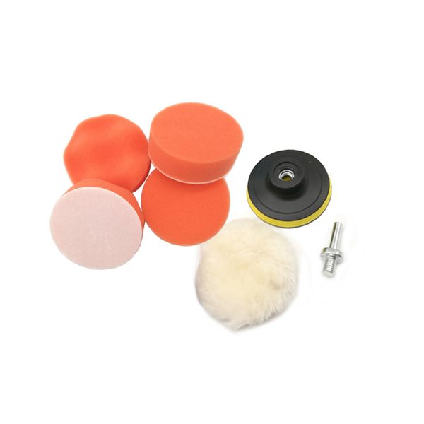 

7pcs 3' 4' 5' 6' 7' car polishing pad set buffing waxing pad polish tool kit car polisher with drill adapter