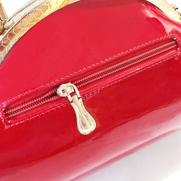 

черный красный роскошный лакированной кожи сумки женщин сумки мода женщин клатч ну вечеринку кошельки вечерняя сумочка свадебные цепи мешок