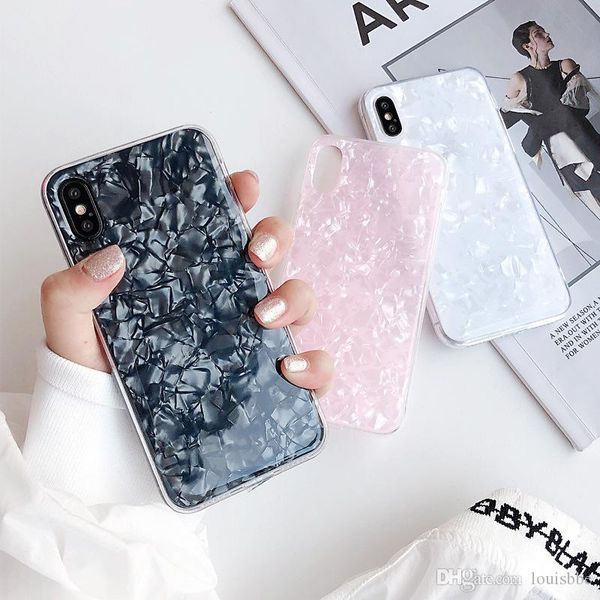 

hip fashion conch shell phone case for iphone xs max xr soft tpu case for iphone x 6 7 8 plus back cover for samsung s10 cases