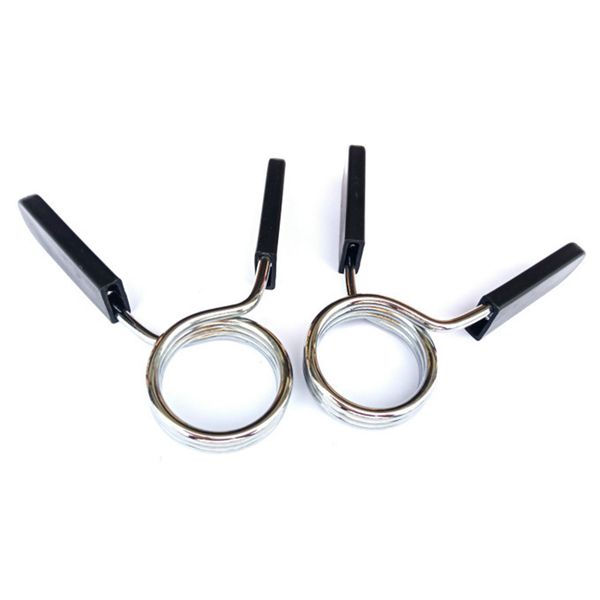 

pack 2 gym barbell weight bar spring clamp, dumbbell lock steel collar clips adjuster